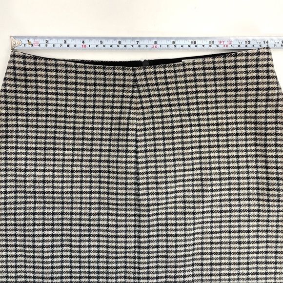 Aritzia Wilfred Wool Cashmere Blend Houndstooth Mini Skirt Sz 8 - Picture 13 of 14